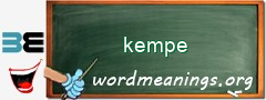 WordMeaning blackboard for kempe